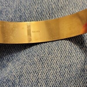 Anson Gold Metal Bangle Bracelet Round Signed